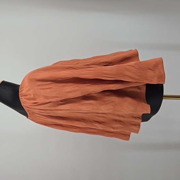 Elizabeth And James Coral Jacquard Flare Sleeve Off The Shoulder Blouse Size XS - Picture 7 of 15